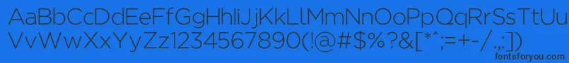 Regencielight Font – Black Fonts on Blue Background