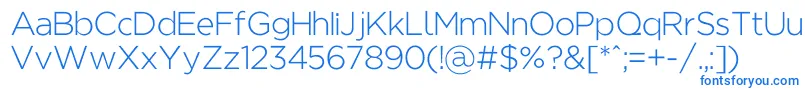 Regencielight Font – Blue Fonts on White Background