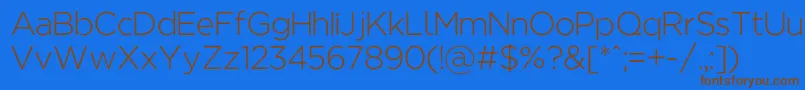 Regencielight Font – Brown Fonts on Blue Background