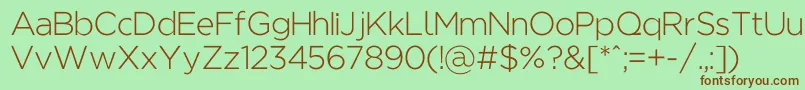 Regencielight Font – Brown Fonts on Green Background