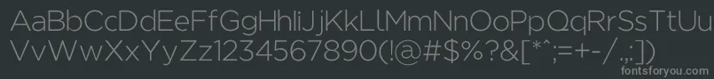 Regencielight Font – Gray Fonts on Black Background