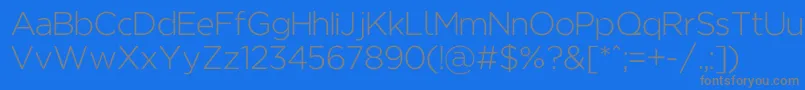 Regencielight Font – Gray Fonts on Blue Background