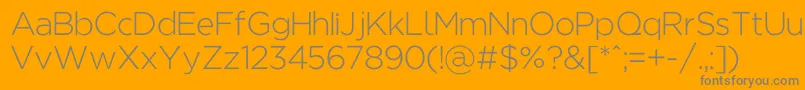 Regencielight Font – Gray Fonts on Orange Background