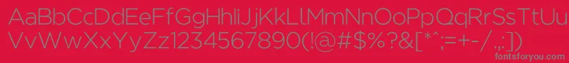 Regencielight Font – Gray Fonts on Red Background