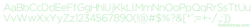 Regencielight-Schriftart – Grüne Schriften auf weißem Hintergrund