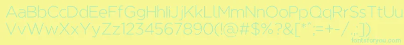 Regencielight Font – Green Fonts on Yellow Background