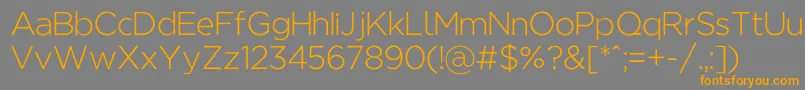 Regencielight Font – Orange Fonts on Gray Background