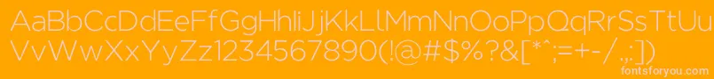 Regencielight Font – Pink Fonts on Orange Background