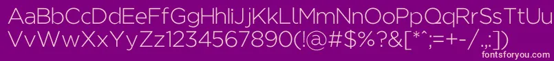 Regencielight Font – Pink Fonts on Purple Background