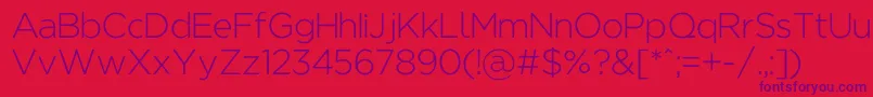 Regencielight Font – Purple Fonts on Red Background