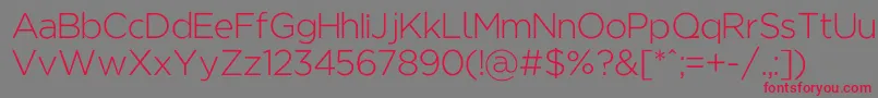 Regencielight Font – Red Fonts on Gray Background