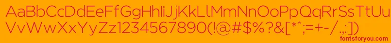 Regencielight Font – Red Fonts on Orange Background