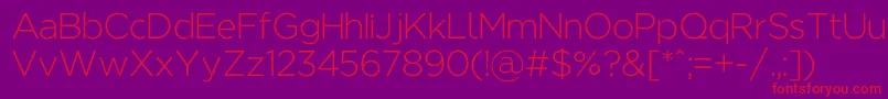 Regencielight Font – Red Fonts on Purple Background