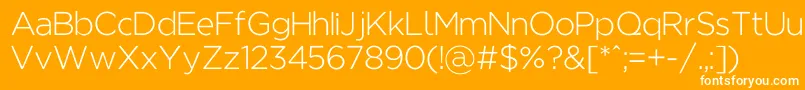 Regencielight Font – White Fonts on Orange Background