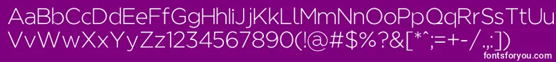 Regencielight Font – White Fonts on Purple Background