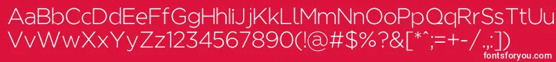 Regencielight Font – White Fonts on Red Background