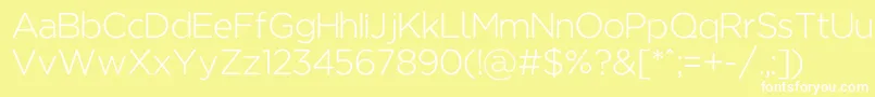 Regencielight Font – White Fonts on Yellow Background