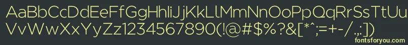 Regencielight Font – Yellow Fonts on Black Background