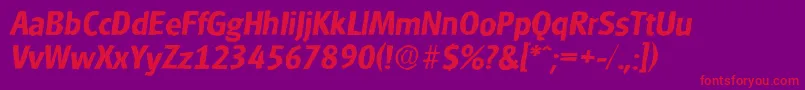 GlasgowantiqueBolditalic Font – Red Fonts on Purple Background