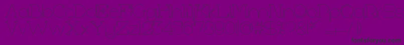 フォントFirstShineThin – 紫の背景に黒い文字