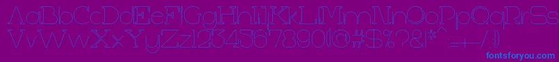 FirstShineThin Font – Blue Fonts on Purple Background