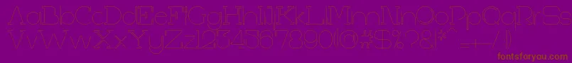 FirstShineThin Font – Brown Fonts on Purple Background