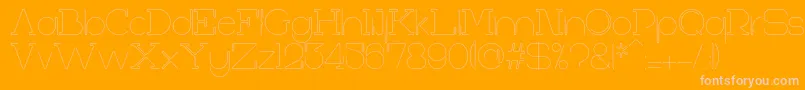 FirstShineThin Font – Pink Fonts on Orange Background