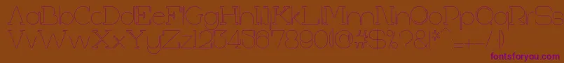 FirstShineThin Font – Purple Fonts on Brown Background