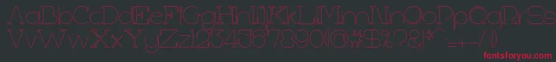 FirstShineThin Font – Red Fonts on Black Background