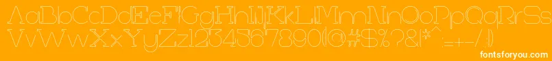 FirstShineThin Font – White Fonts on Orange Background