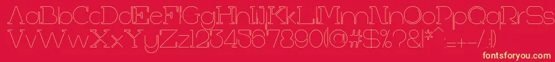 FirstShineThin Font – Yellow Fonts on Red Background