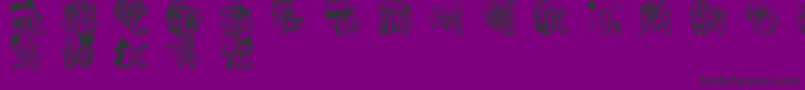Valentinehearts Font – Black Fonts on Purple Background