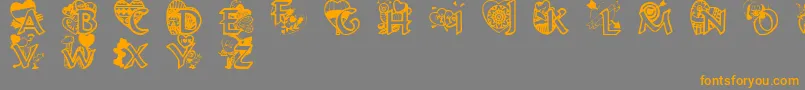 Valentinehearts Font – Orange Fonts on Gray Background