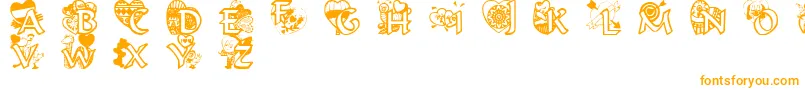 Valentinehearts Font – Orange Fonts on White Background