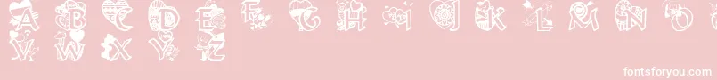 Valentinehearts Font – White Fonts on Pink Background