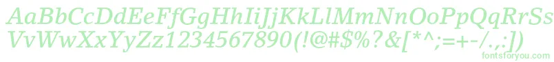 Czcionka LinoletterstdMediumitalic – zielone czcionki