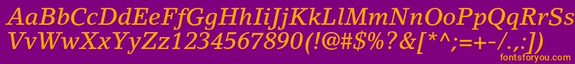 fuente LinoletterstdMediumitalic – Fuentes Naranjas Sobre Fondo Morado