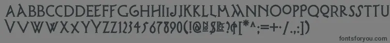 Possumsaltarenf Font – Black Fonts on Gray Background
