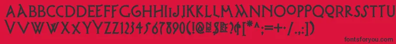 Possumsaltarenf Font – Black Fonts on Red Background