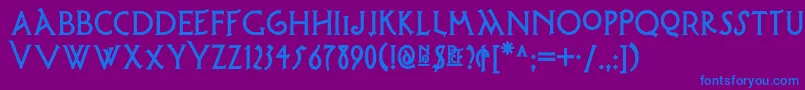 Possumsaltarenf Font – Blue Fonts on Purple Background