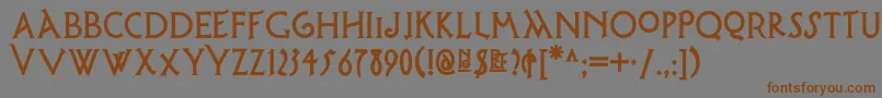 Possumsaltarenf Font – Brown Fonts on Gray Background