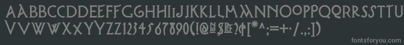 Possumsaltarenf Font – Gray Fonts on Black Background
