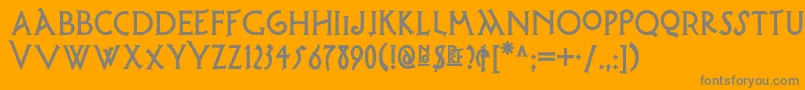 Possumsaltarenf Font – Gray Fonts on Orange Background