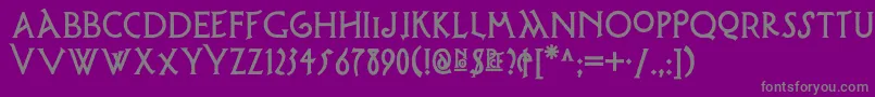 Possumsaltarenf Font – Gray Fonts on Purple Background