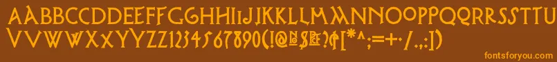 Possumsaltarenf Font – Orange Fonts on Brown Background