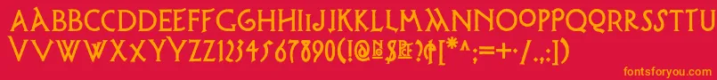Possumsaltarenf Font – Orange Fonts on Red Background