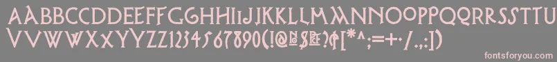 Possumsaltarenf-Schriftart – Rosa Schriften auf grauem Hintergrund