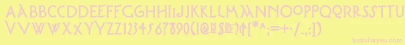 Possumsaltarenf Font – Pink Fonts on Yellow Background