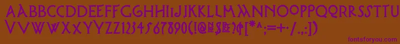 Police Possumsaltarenf – polices violettes sur fond brun