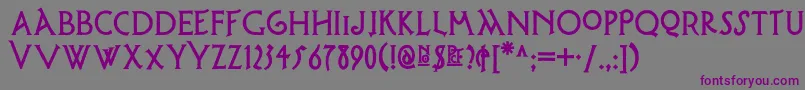 Possumsaltarenf Font – Purple Fonts on Gray Background